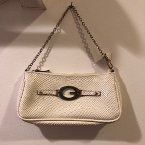White pleather snake Guess Purse